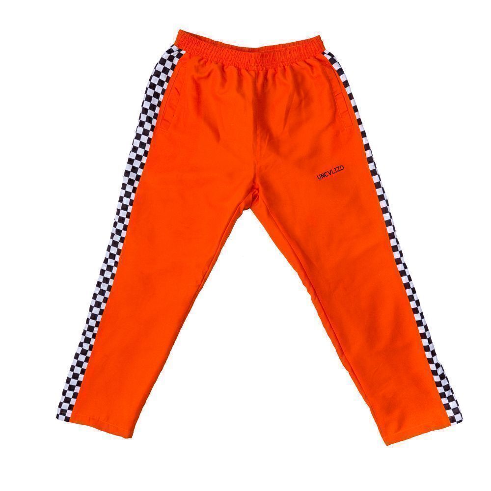 Racer Track Pants- Orange Size Large